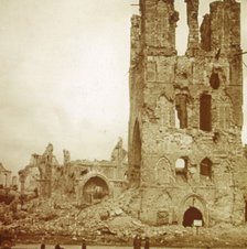 Ruined cathedral, Ypres, Flanders, Belgium, c1914-c1918. Artist: Unknown.