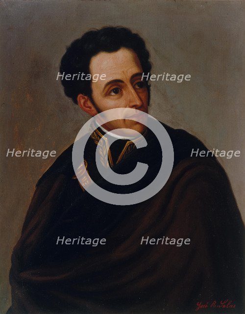 Portrait of Simón Bolívar, 1890. Creator: Salas, José R. (active 1870-1894).