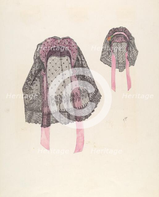 Satin and Lace Hat, c. 1937. Creator: Arelia Arbo.