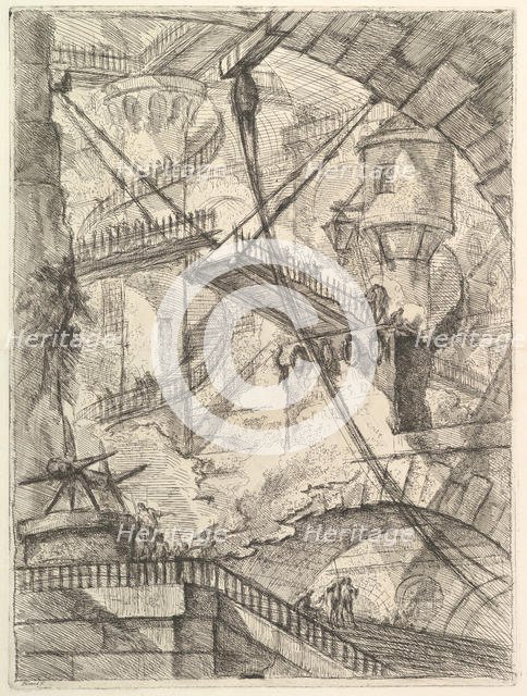 The Drawbridge, from Carceri d'invenzione (Imaginary Prisons), ca. 1749-50. Creator: Giovanni Battista Piranesi.