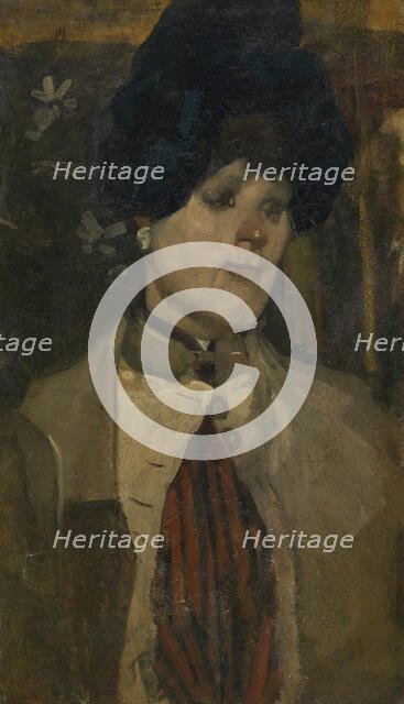 Portrait of a Chanteuse, 1880. Creator: George Hendrik Breitner.