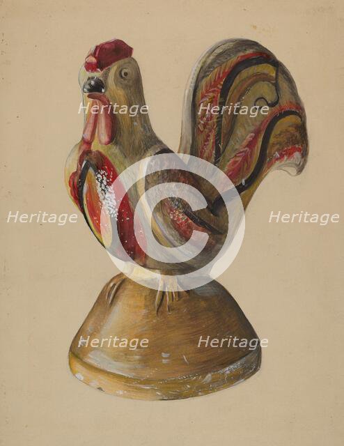 Chalkware Rooster, c. 1936. Creator: Mina Lowry.