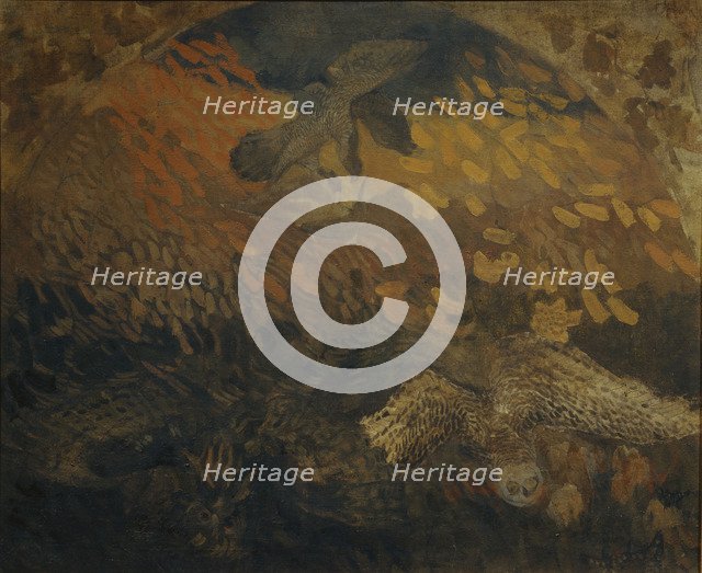 The Night, 1904. Artist: Utkin, Pyotr Savvich (1877-1934)