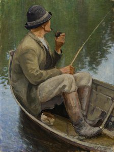 Man Fishing, 1922. Creator: Pekka Halonen.