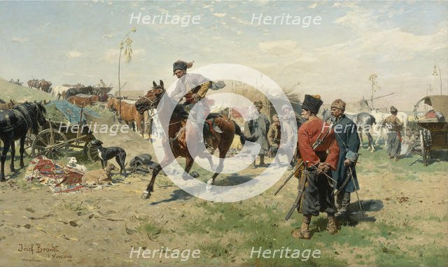 The Zaporozhian Cossacks. Artist: Brandt, Jozef (1841-1915)
