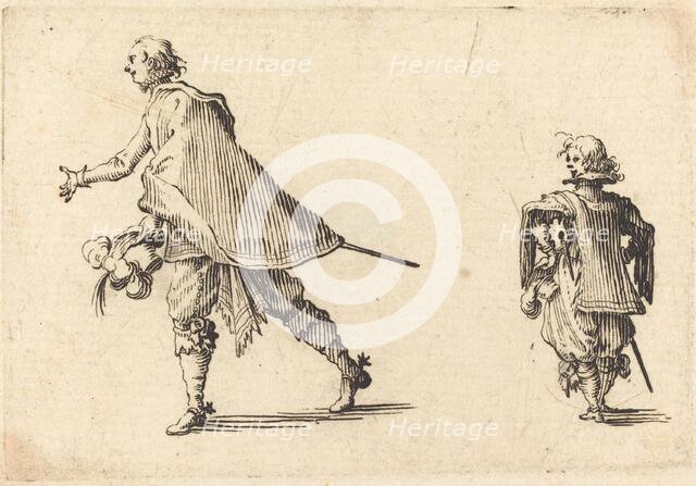 Gentleman and His Page, c. 1617. Creator: Jacques Callot.