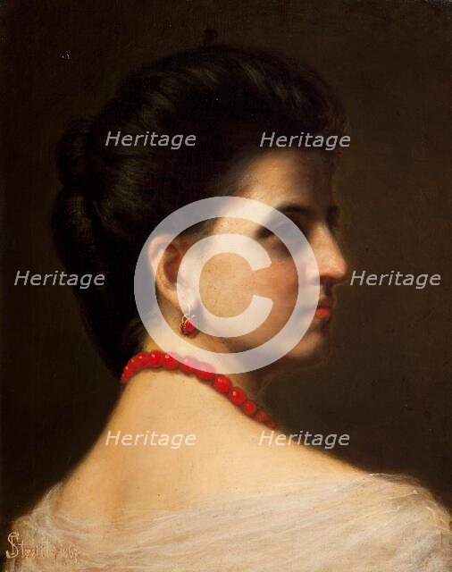 Portrait of Wanda Monné, 1867. Creator: Francisek Streitt.