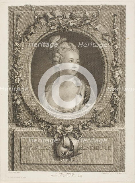Christiane Henriette Koch, 1770. Creator: Johann Friedrich Bause.