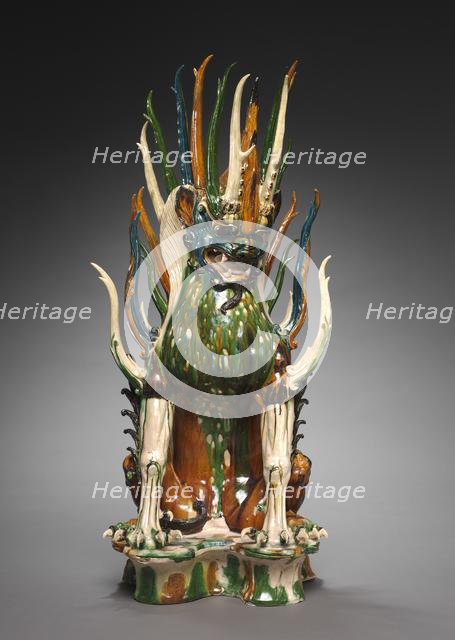 Tomb Guardian with Animal Head, early 700s. Creator: Unknown.