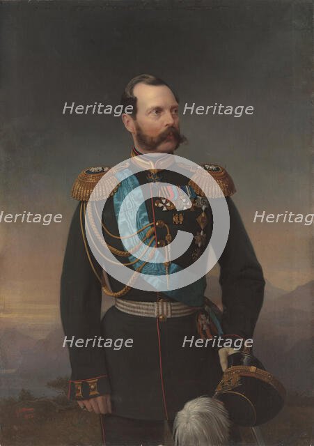 Portrait of Emperor Alexander II (1818-1881), 1872. Creator: Bottman, Yegor (Gregor) (18..-1891).