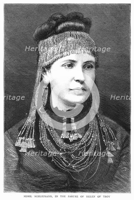 Madame Sophie Schliemann, 1877. Artist: Unknown