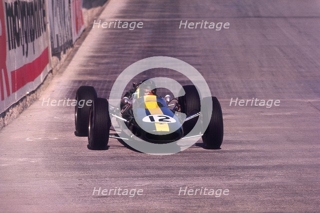 Jim Clark driving a Lotus, Monaco Grand Prix, 1964. Artist: Unknown