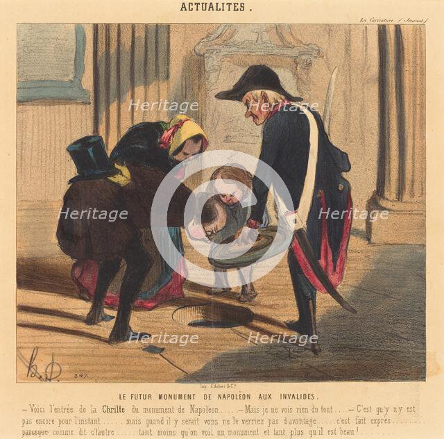 Le Futur monument de Napoléon aux Invalides, 1842. Creator: Honore Daumier.
