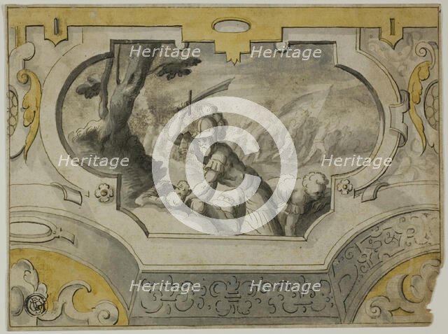 Battle Scene (for Overdoor Decoration), n.d. Creator: Unknown.