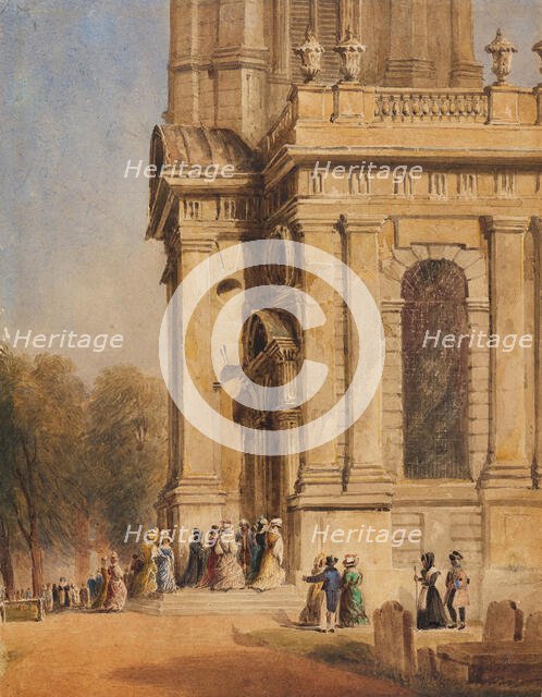 Porch of St Philip's Church, Birmingham, 1830-45. Creator: Unknown.