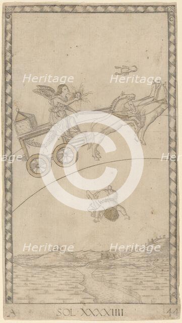 Sol (Sun), c. 1465. Creator: Master of the E-Series Tarocchi.