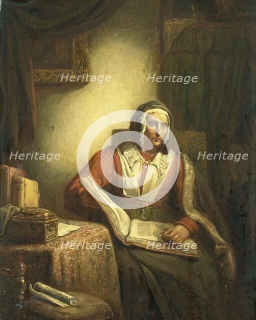 Old Woman Reading, 1834. Creator: George Gillis Haanen.