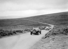 Ford V8s of WCN Norton and J Harrison competing at the MCC Torquay Rally, July 1937. Artist: Bill Brunell.