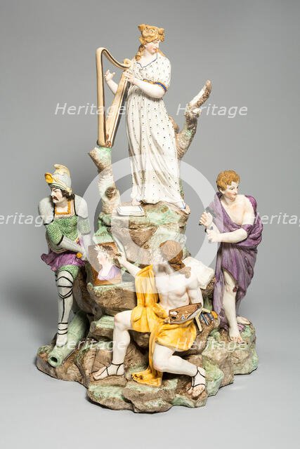 Allegorical Figure Group: The Arts, Buen Retiro, 18th century. Creator: Buen Retiro Porcelain Factory.