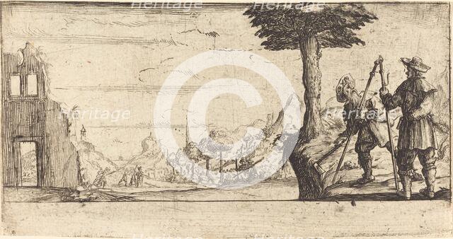 Landscape with Two Pilgrims. Creator: Unknown.