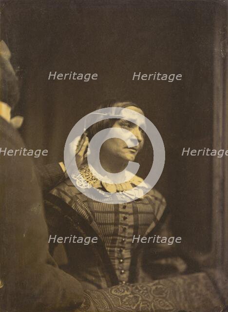 Attention, attentive gaze (left); Painful attention (right), 1854-1856, printed 1862. Creator: Duchenne de Boulogne.