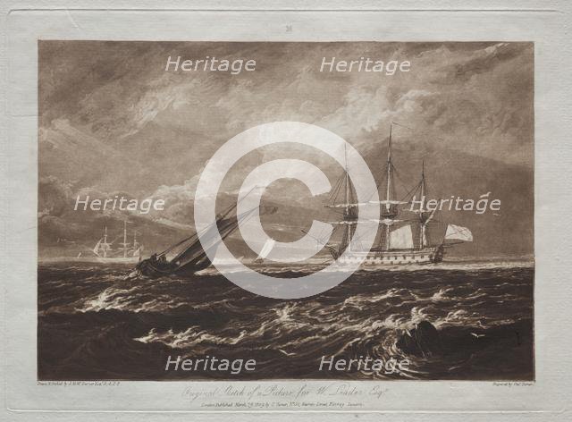 Liber Studiorum: The Leader Sea-piece. Creator: Joseph Mallord William Turner (British, 1775-1851).