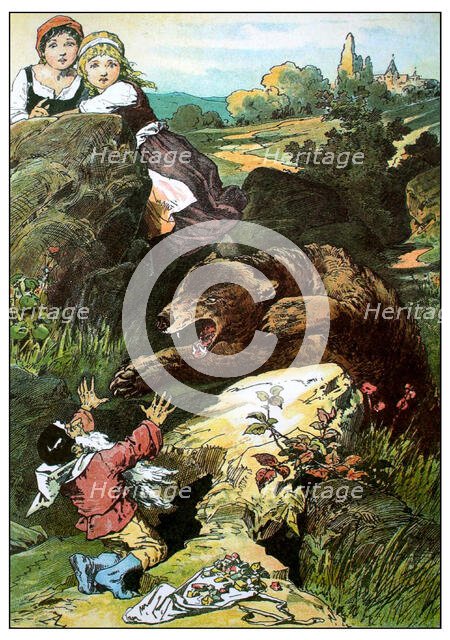 Illustration for "Snow-White and Rose-Red" by Brothers Grimm, c1899. Creator: Zick, Alexander (1845-1907).