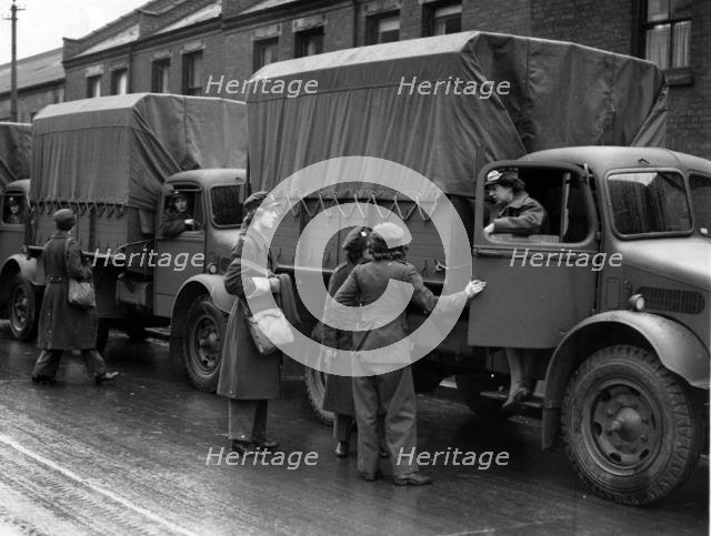 Bedford military truck Girls of Wide Area Telephone Service, WW2. Creator: Unknown.