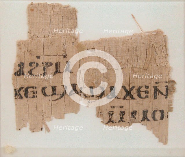 Papyrus Fragment from a Psalter, Coptic, 7th century. Creator: Unknown.
