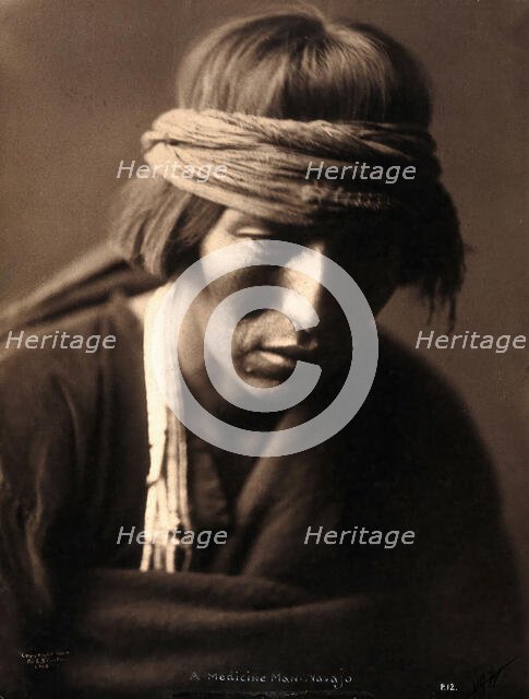 A Navajo medicine man, 1904. Creator: Edward Sheriff Curtis.