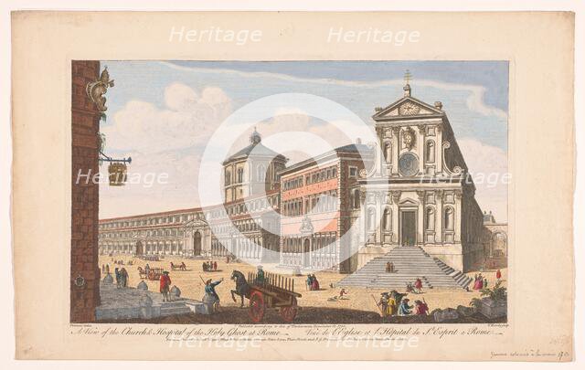 View of the Church of Santo Spirito in Sassia in Rome, 1750. Creator: Thomas Bowles.
