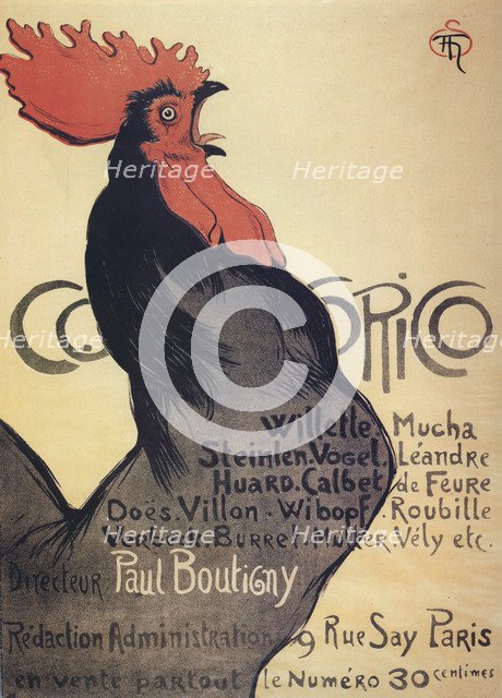 Cocorico', poster, 1899. Creator: Steinlen, Théophile Alexandre (1859-1923).