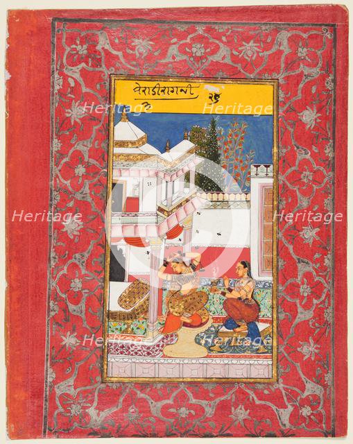 Lady Longing for her Lover, Varari Ragini of Dipak, from a Ragamala, 1650-60. Creator: Unknown.