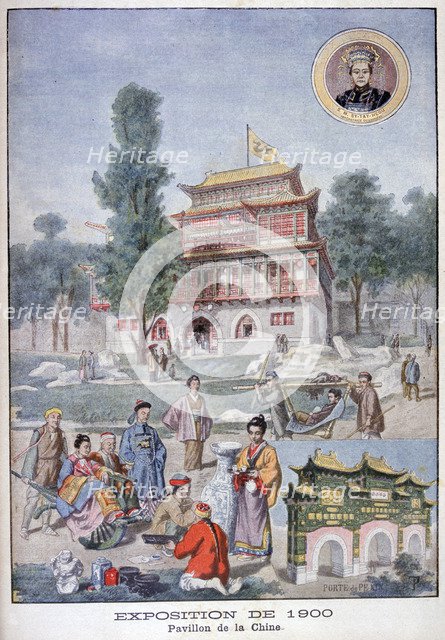 The Chinese pavilion at the Universal Exhibition of 1900, Paris, 1900. Artist: Unknown