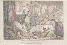 Christopher Crabtree in the Suds: "Dear, dear what can the matter be", 1807., 1807. Creator: Thomas Rowlandson.