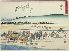 Kanaya, from the series "Fifty-three Stations of the Tokaido (Tokaido gojusan tsugi)..., c. 1837/42. Creator: Ando Hiroshige.