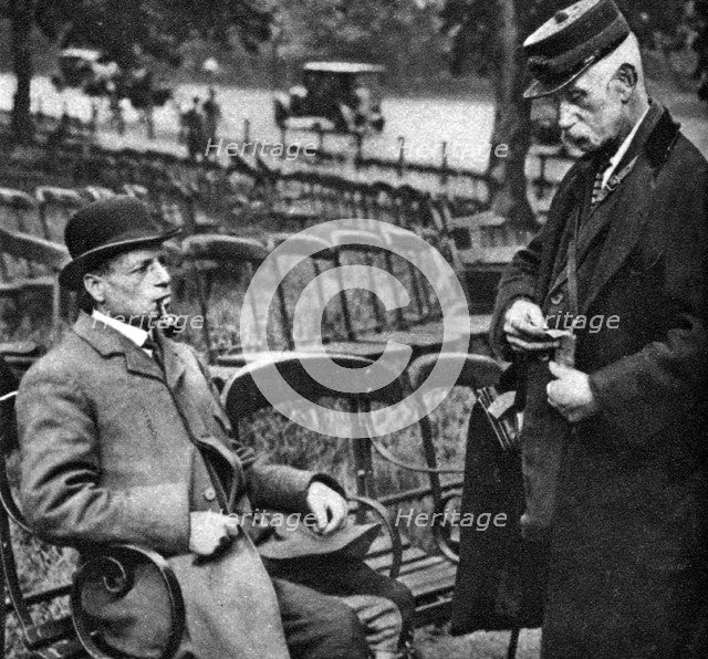 Chair hire charge, Hyde Park, London, 1926-1927. Artist: Unknown