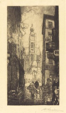 Rue de la Montagne-Sainte-Genevieve, Paris, 1906. Creator: Auguste Lepere.