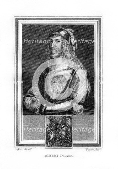 Albert Durer, German Northern Renaissance painter and engraver, (1825).Artist: John Corner