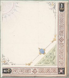 Pompeiian Design for Paneling, second half 19th century. Creators: Jules-Edmond-Charles Lachaise, Eugène-Pierre Gourdet.