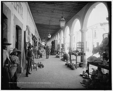 Portales of the market of San Marcos, between 1880 and 1897. Creator: William H. Jackson.