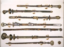 Swords with Scabbard Mounts, Chinese, ca. 600. Creator: Unknown.