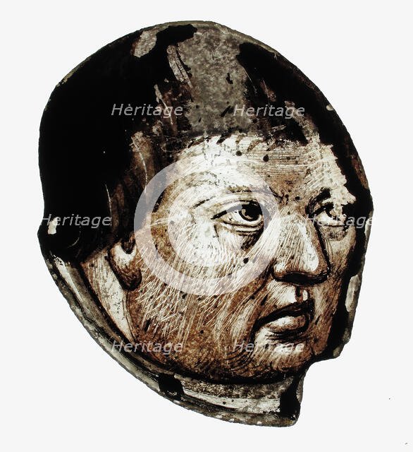 Glass Fragment, European, 15th-16th century. Creator: Unknown.