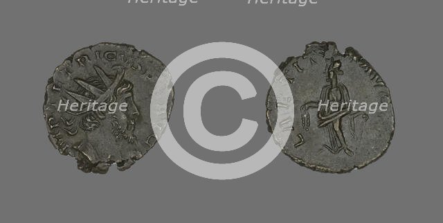 Antoninianus (Coin) Portraying Emperor Tetricus, 271-274. Creator: Unknown.