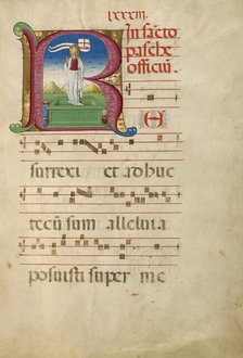 Initial R: The Resurrection; Gradual, about 1460-1480. Creator: Unknown.