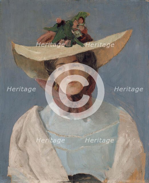 Portrait of the actress Agnes Mowinckel, 1904. Creator: Christian Krohg.