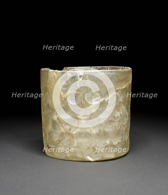 Glass beaker with circular facets, Sasanian Period, 226-651. Artist: Unknown.
