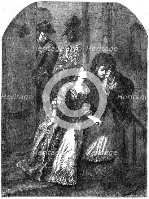 Escape of the Earl of Nithsdale from the Tower of London, 1716, (19th century). Artist: Unknown