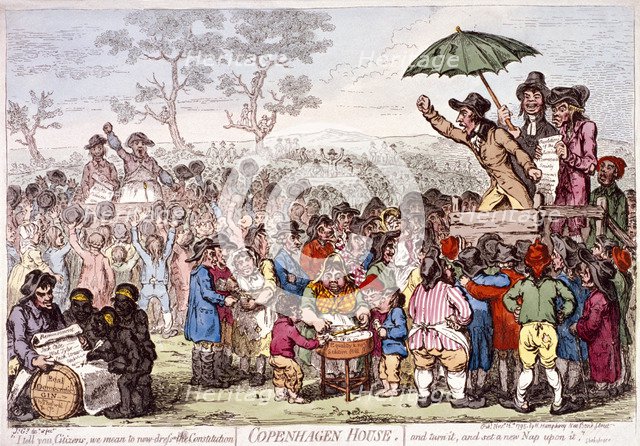 Election fair, Copenhagen Fields, Islington, London, 1795. Artist: James Gillray
