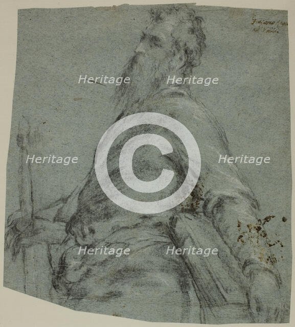 Half-length Figure Study for Saint Paul, 1561/65. Creator: Jacopo Bassano il vecchio.